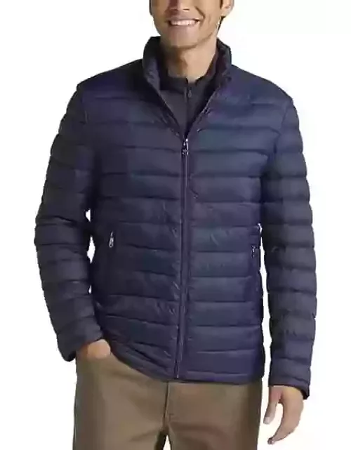 Awearness Kenneth Cole Men's Modern Fit Puffer Jacket Navy Solid