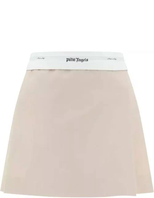 Palm Angels Miniskirt With Back Pleat