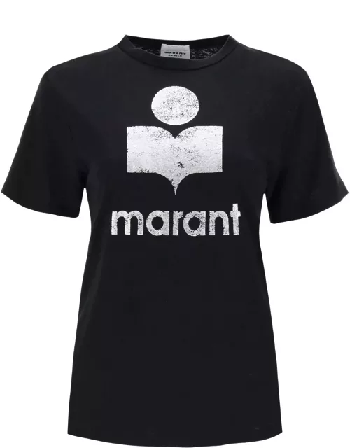 ISABEL MARANT ETOILE zewel t-shirt with metallic logo print