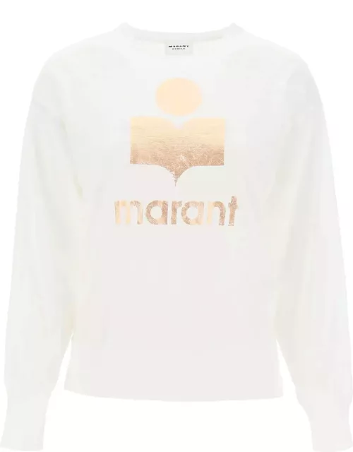 ISABEL MARANT ETOILE klowia t-shirt with metallic logo print