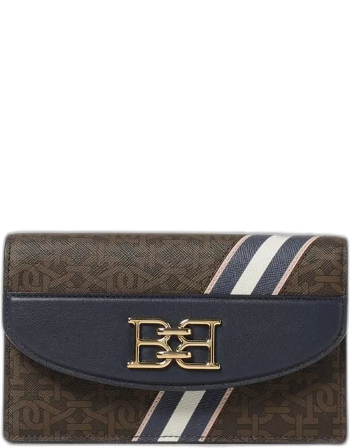 Bally Beylor wallet bag in leather and coated cotton with all-over monogra