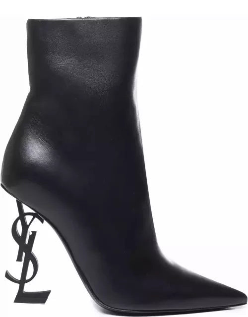 Saint Laurent Opyum Ankle Boots In Calfskin