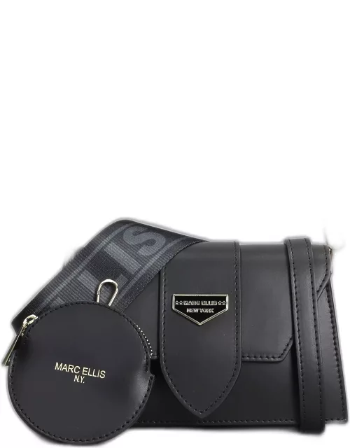 Marc Ellis Kourtney S Shade Shoulder Bag In Black Faux Leather
