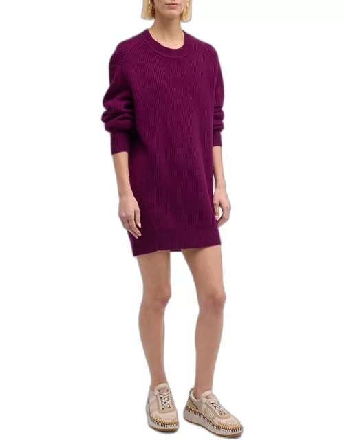 Pierce Ribbed Cashmere Sweater Dres