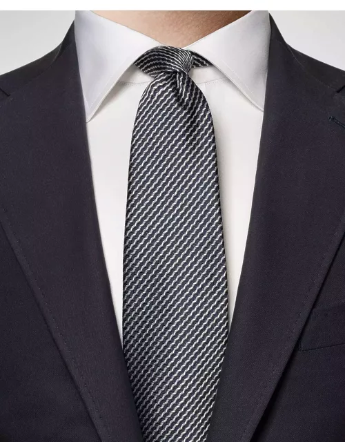 Men's Fine Striped Woven Silk Tie