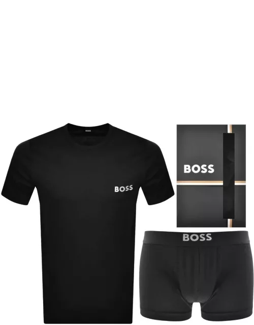 BOSS Bodywear T Shirt And Trunks Gift Set Black
