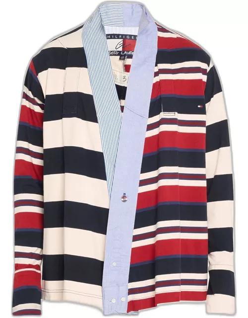 Men's Striped Jersey Cardigan