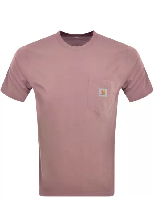 Carhartt WIP Pocket Short Sleeved T Shirt Pink