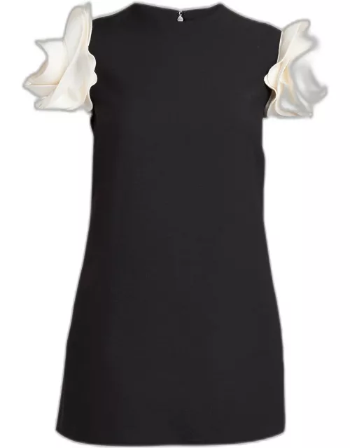 Rosette Cap-Sleeve Mini Dres