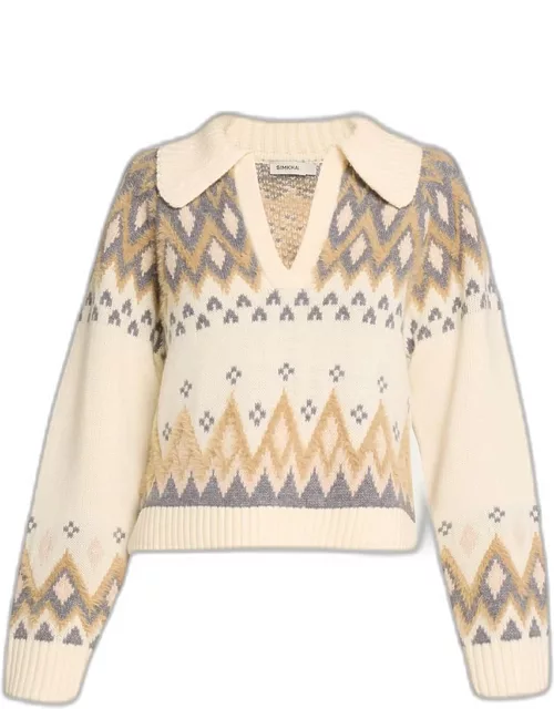 Clarance Wool and Cashmere Fair Isle Sweater