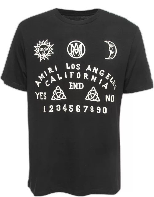 Amiri Black Ouija Board Print Cotton T-Shirt