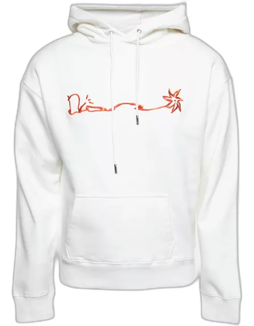 Dior Homme X Cactus Jack White Embroidered Cotton Hoodie