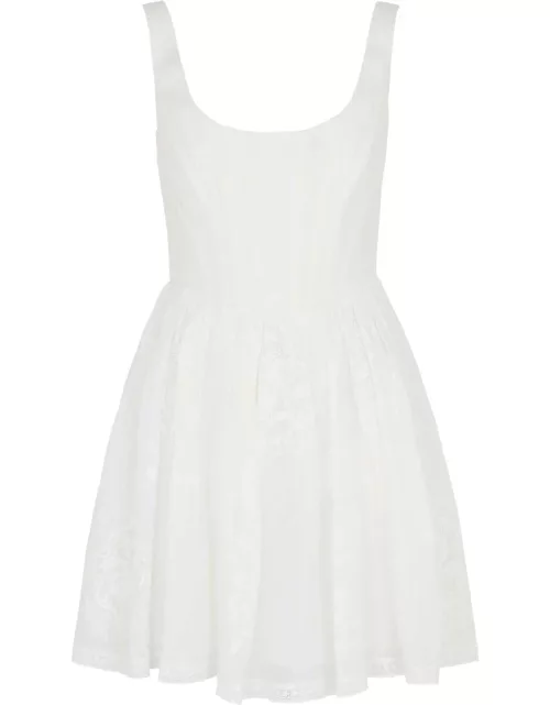 Zimmermann Alight Linen and Ramie Mini Dress - Ivory - 3 (UK 14 / L)