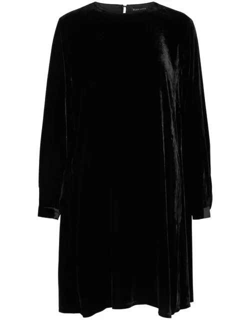 Eileen Fisher Velvet Mini Dress - Black - L (UK 18-20 / XL)