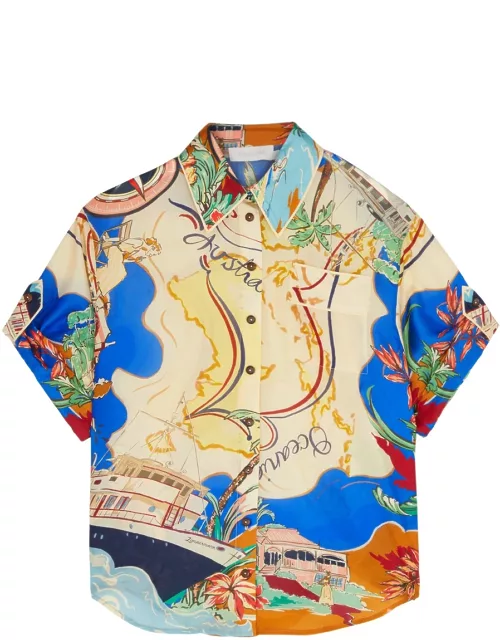 Zimmermann Alight Printed Silk-satin Shirt - Multicoloured - 2 (UK 12 / M)