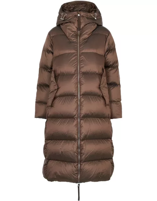 Varley Payton Quilted Shell Coat - Dark Brown - S (UK8-10 / S)