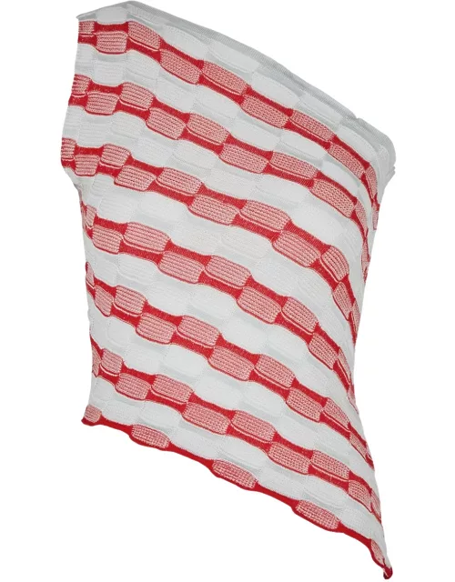 Gimaguas Été Striped One-shoulder top - Red - L (UK14 / L)