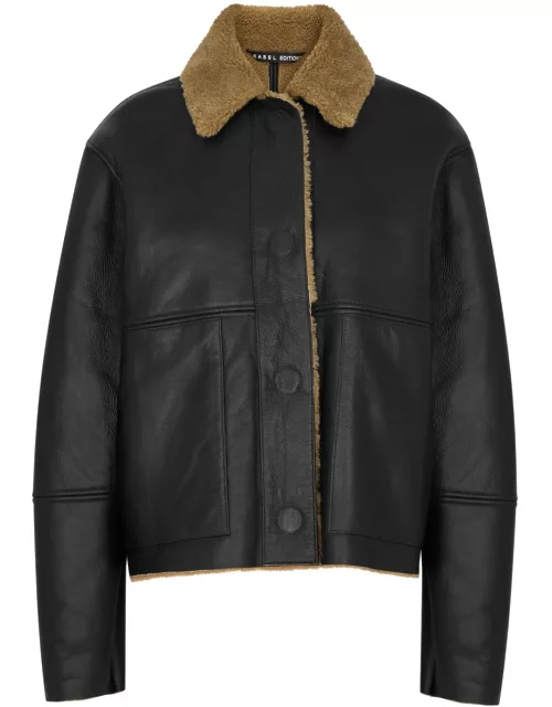 Kassl Editions Shearling-lined Reversible Leather Jacket - Black - 38 (UK10 / S)