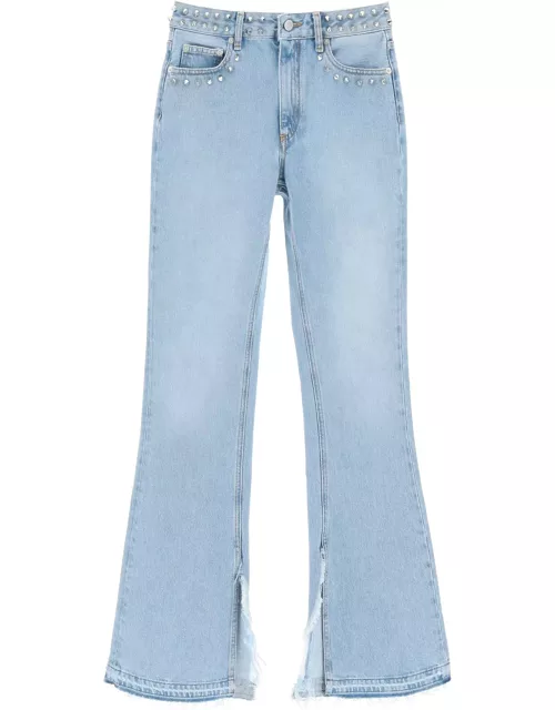 Alessandra Rich Flared Jeans With Stud