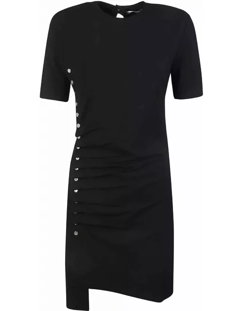 Paco Rabanne Black Mini Dress With Draping
