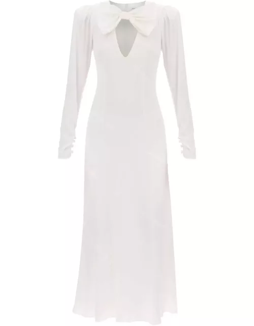 Alessandra Rich Long Dress In Silk Satin