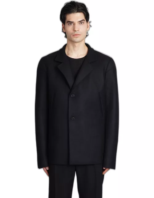 Sapio N32 Coat In Black Woo