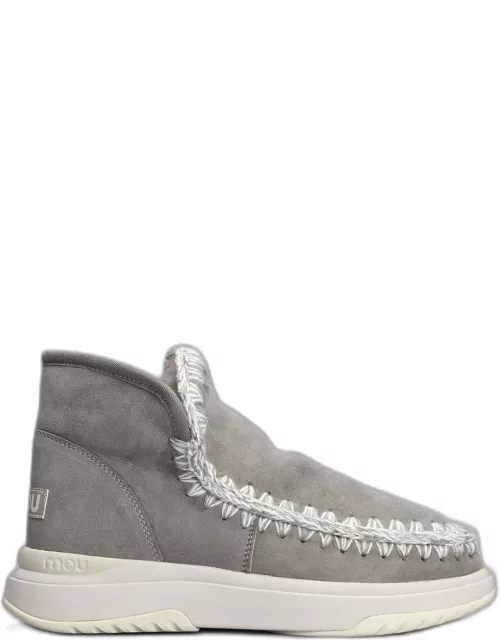 Mou Eskimo Jogger Sneakers In Grey Suede
