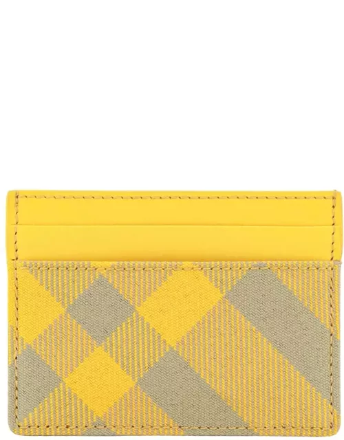 Burberry Wool And Leather Card Holder