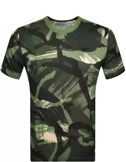 Nike Training Camo T Shirt Green