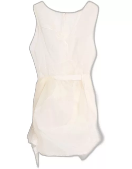 Sheer Mini Dress with Lace Insert
