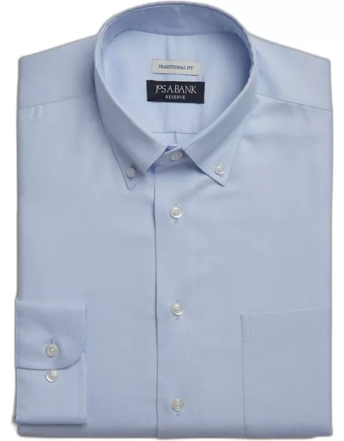 JoS. A. Bank Men's Reserve Collection Traditional Fit Dress Shirt, Light Blue, 17 32