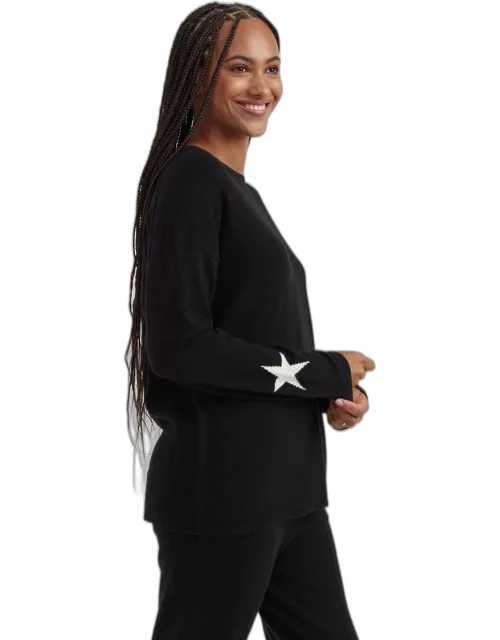 Black Friday Wool-Cashmere Star Slouchy Sweater