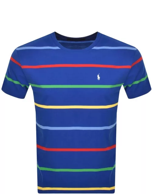 Ralph Lauren Short Sleeved Stripe T Shirt Blue