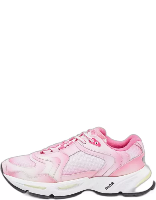 Dior Pink/White Mesh and Leather CD1 Gradient Sneaker