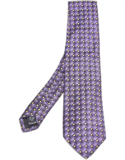 Valentino Purple Patterned Silk Traditional Tie