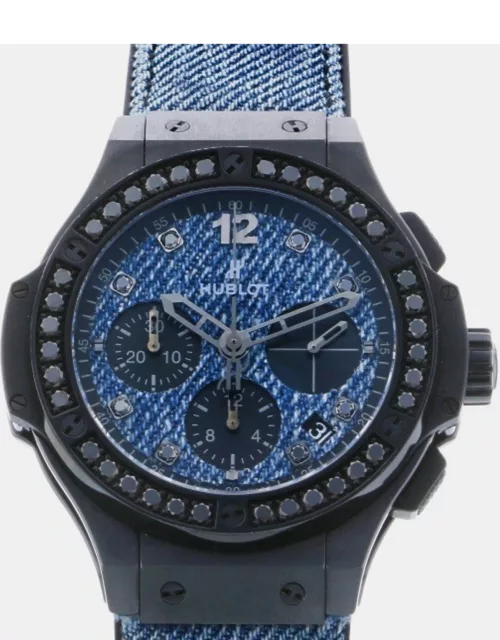 Hublot Blue Diamond Ceramic Big Bang 341.CX.2740.NR.1200.JEANS Automatic Women's Wristwatch 41 m