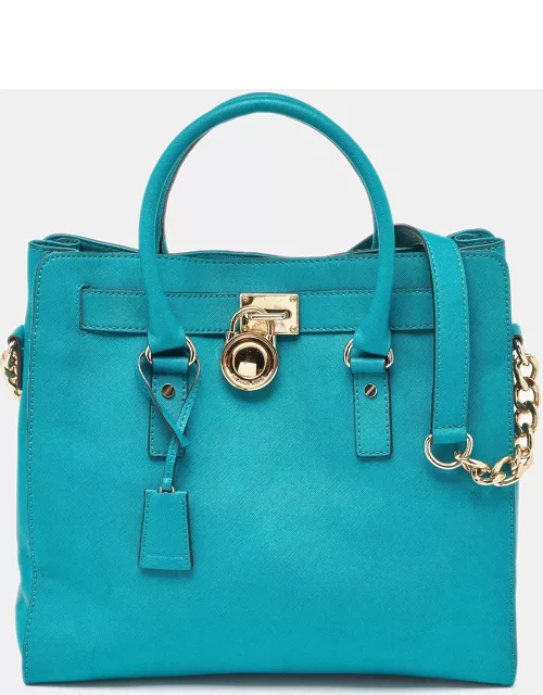 MICHAEL Michael Kors Green Leather Large Hamilton North South Tote
