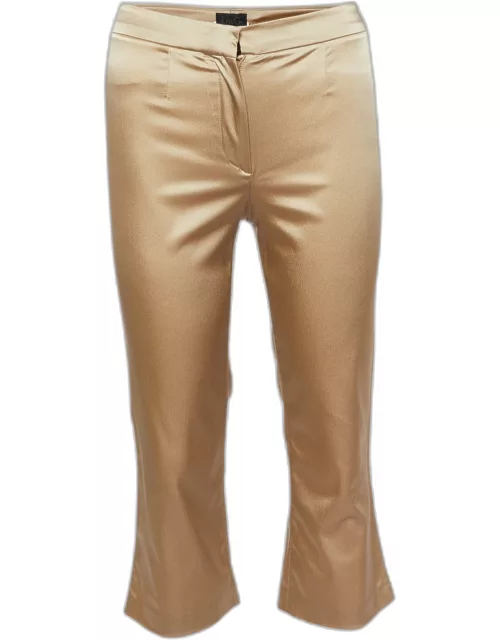 D & G Gold Stretch Crepe Capri Pants