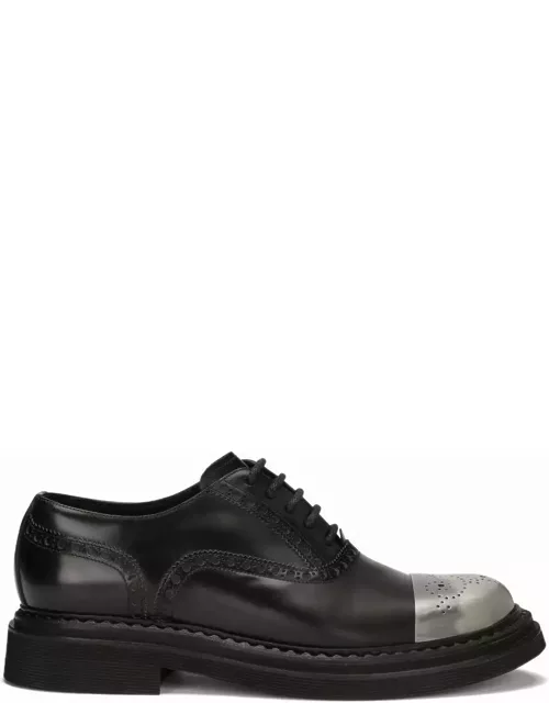 Francesina contrast-toecap rubber Derby shoe