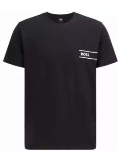 Underwear T-shirt in cotton jersey with logo print- Black Men's Exclusive
