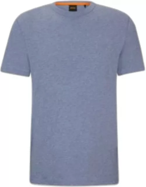 Slub-cotton T-shirt with logo detail- Light Blue Men's T-Shirt