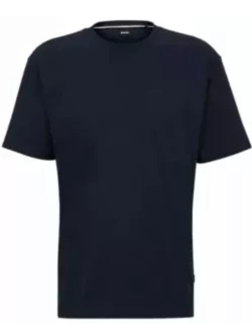 Cotton-jersey regular-fit T-shirt with seasonal artwork- Dark Blue Men's T-Shirt