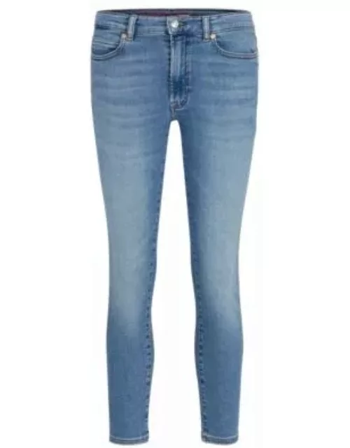 Skinny-fit jeans in blue stretch denim- Blue Women's Jean