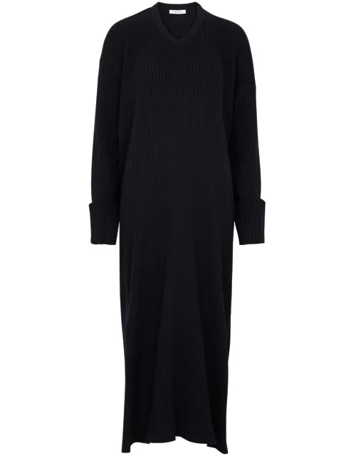 The Row Elodie Ribbed-knit Maxi Dress - Navy - M (UK12 / M)