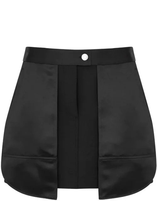 Helmut Lang Inside Out Panelled Mini Skirt - Black - 6 (UK10 / S)