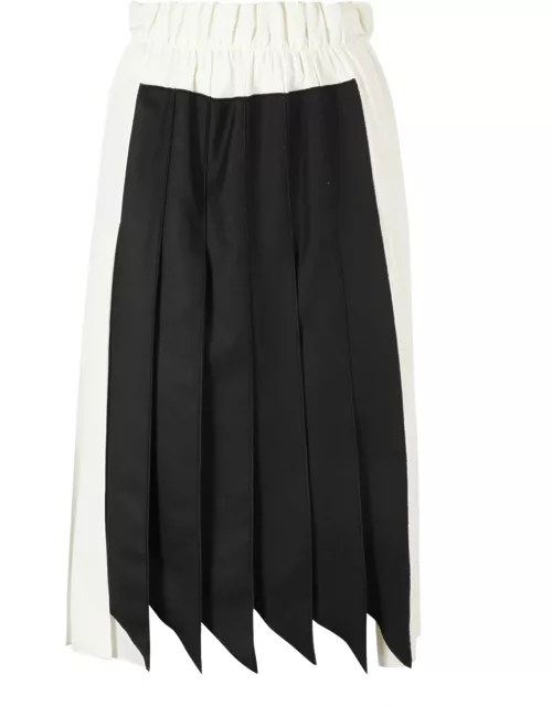 Victoria Beckham Pleated Panel Detail Skirt