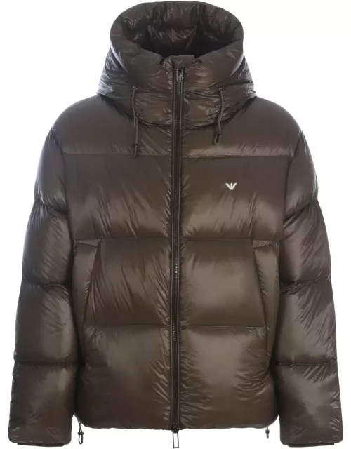 Down Jacket Emporio Armani In Quilted Nylon