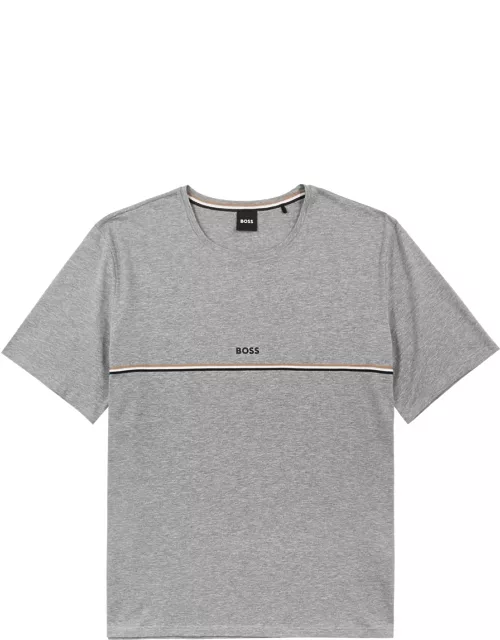 Boss Unique Logo-print Cotton T-shirt - Grey
