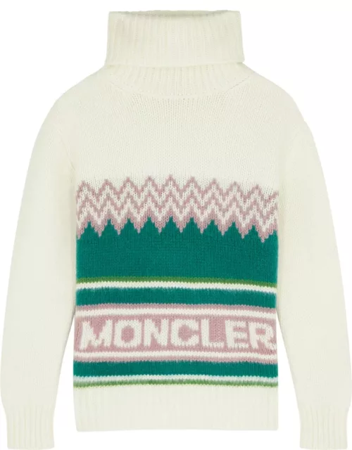 Moncler Logo-intarsia Wool Jumper - Multicoloured - S (UK 10 / S)