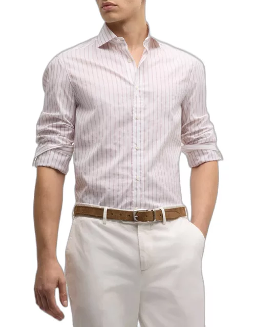 Men's Hairline Striped Oxford Button-Down Shirt